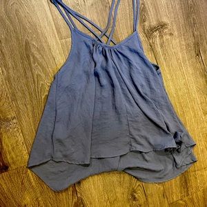 Womens Large Blue Dress Tank Top